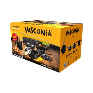Foto 5 | Foto 5 | Batería de Cocina Vasconia 8 Piezas Negro con Antiadherente