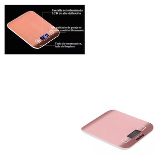 Foto 4 | Foto 4 | Bascula Digital Para Cocina Gramera Pesa 1 Gramo A 5 Kilos, Belug Rosa