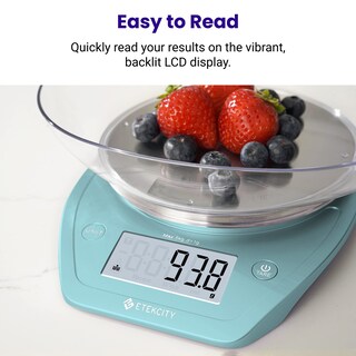 Foto 4 | Foto 4 | Báscula Digital Para Alimentos Etekcity, 0,1 G, Con Cuenco De 5 Kg/11 Libras, Color Azul Brillante - Venta Internacional.
