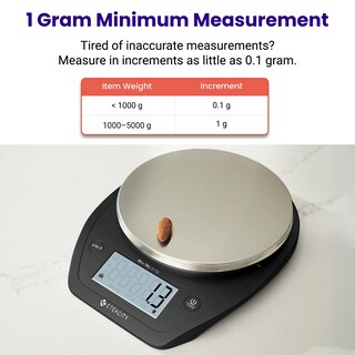 Foto 2 | Foto 2 | Báscula Para Alimentos Etekcity Digital De 0,1 G Con Cuenco De Acero Inoxidable De 5 Kg/11 Libras - Venta Internacional.