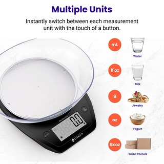 Foto 5 | Foto 5 | Báscula Para Alimentos Etekcity Digital De 0,1 G Con Cuenco De Acero Inoxidable De 5 Kg/11 Libras - Venta Internacional.
