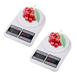 Foto 1 | Foto 1 | Set De 2 Básculas Digitales De Cocina Sf-400 10kg Con Función Tara – Alta Precisión