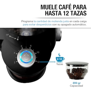 Foto 4 | Foto 4 | Molino De Café Eléctrico Profesional 18 Niveles De Molienda 200gr, Casa Litus, Color Negro