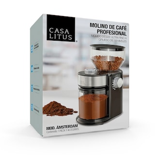 Foto 8 | Foto 8 | Molino De Café Eléctrico Profesional 18 Niveles De Molienda 200gr, Casa Litus, Color Negro