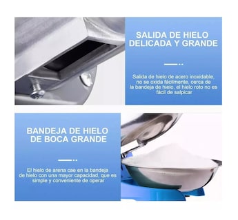 Foto 4 | Foto 4 | Maquina Hielo Rasuradora Triturador Hielo Raspados Nieve Azul /plata