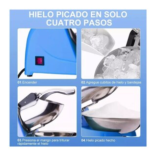 Foto 5 | Foto 5 | Maquina Hielo Rasuradora Triturador Hielo Raspados Nieve Azul /plata
