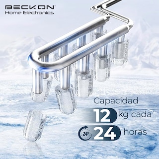 Foto 8 | Foto 8 | Máquina para Hacer Hielos Beckon Automática de 12kg por Día Hielo de 2 Tamaños Tipo Bala con Canasta