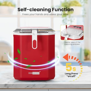 Foto 5 | Foto 5 | Máquina Para Hacer Cubitos De Hielo Vivohome, Eléctrica, Portátil, 26.5 Libras/día, Roja - Venta Internacional.