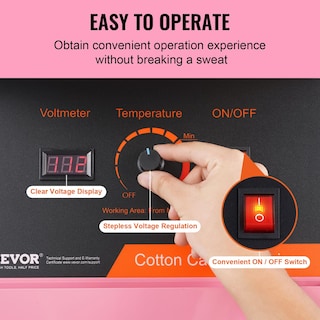 Foto 3 | Foto 3 | Máquina De Algodón De Azúcar Vevor Commercial 1000w Eléctrica Rosa - Venta Internacional.
