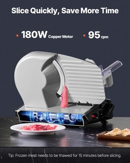Foto 4 | Foto 4 | Rebanadora De Carne Vevor, Cortadora Eléctrica De Comida Para Delicatessen De 8.7 Pulgadas, 180 W - Venta Internacional.
