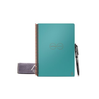 Foto 1 | Foto 1 | Cuaderno Inteligente Rocketbook Core Ejecutivo color Azul Turqueza Patrón de Cuadrícula Reutilizable