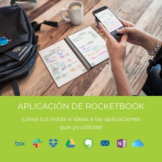 Foto 2 | Foto 2 | Cuaderno Inteligente Rocketbook Core Ejecutivo color Azul Turqueza Patrón de Cuadrícula Reutilizable