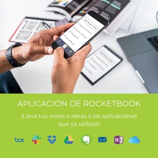 Foto 2 | Foto 2 | Cuaderno Inteligente Rocketbook Mini color Negro Patrón de Cuadrícula Reutilizable