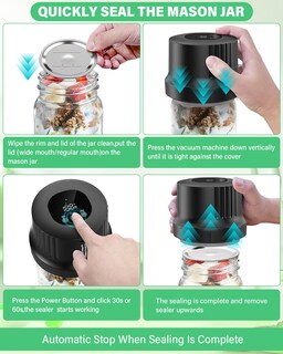 Foto 5 | Foto 5 | Kit 3 En 1 De Sellador Eléctrico Al Vacío Mason Jar Rrofka - Venta Internacional.