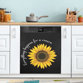 Foto 5 | Foto 5 | Funda Magnética Para Lavavajillas Alaza Girasol Flower Quote 58,42 X 66,04 Cm - Venta Internacional.