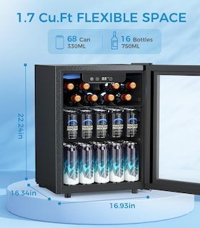 Foto 2 | Foto 2 | Refrigerador De Bebidas Joy Pebble 50l/68 Latas, 16 Botellas - Venta Internacional.