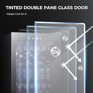 Foto 5 | Foto 5 | Refrigerador De Bebidas Kismile 132l/145 Latas Con Puerta De Vidrio Negra - Venta Internacional.