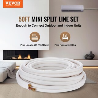 Foto 2 | Foto 2 | Set De Líneas Vevor De 50 Pies Para Aire Acondicionado Mini Split - Venta Internacional.