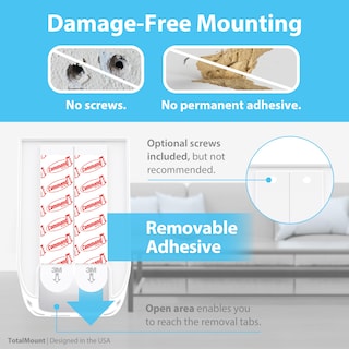 Foto 4 | Foto 4 | Soporte De Control Remoto Totalmount Soporte De Pared Sin Agujeros Blanco - Venta Internacional.