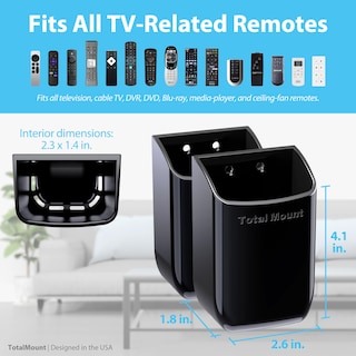 Foto 3 | Foto 3 | Soportes De Control Remoto Totalmount Sin Agujeros Negros (x2) - Venta Internacional.