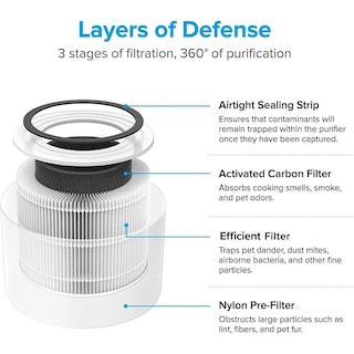 Foto 5 | Foto 5 | Filtro De Repuesto Para Purificador De Aire Levoit Core 300, Paquete De 2 - Venta Internacional.