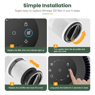 Foto 6 | Foto 6 | Paquete De 2 Filtros De Aire Airmega 100 Compatibles Con Purificador De Aire Coway - Venta Internacional.