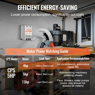 Foto 4 | Foto 4 | Convertidor De Fase Vevor 5hp 15a Monofásico A Trifásico 220v - Venta Internacional.