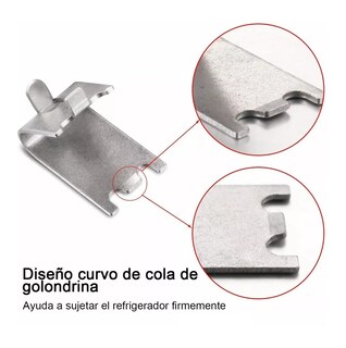 Foto 4 | Foto 4 | Clip Soporte BELUG para Parrilla Estante de Refrigerador Plata 12 Piezas