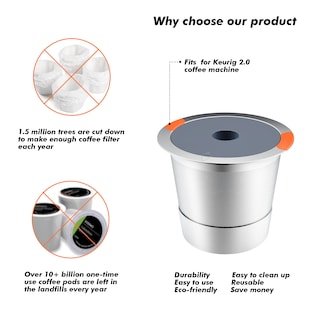 Foto 3 | Foto 3 | Vasos K Y Cápsulas De Café Reutilizables Noalto Para Keurig 2.0 Y 1. - Venta Internacional.