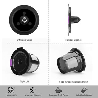 Foto 4 | Foto 4 | Filtro De Café Recargable Reutilizable K Cups Maxrona, Paquete De 6 - Venta Internacional.