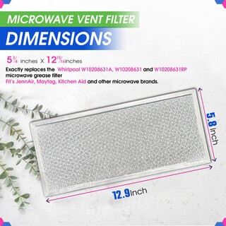 Foto 3 | Foto 3 | Filtro De Microondas De Repuesto Bagean W10208631a, Malla De Aluminio - Venta Internacional.