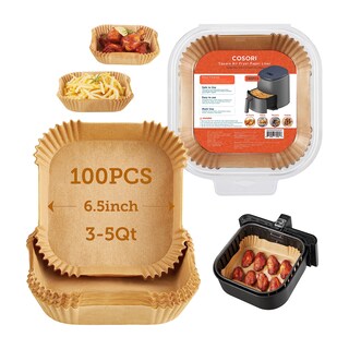 Foto 1 | Foto 1 | Forros para Freidora Air Fryer Cosori 100 Piezas Papel Cuadrado Desechable de 6.5 Pulgadas - Venta Internacional