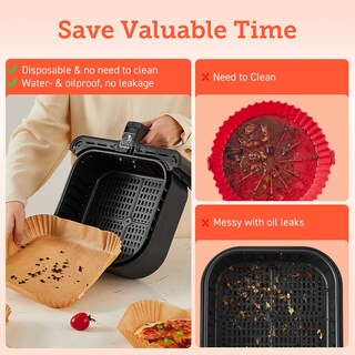 Foto 3 | Foto 3 | Forros para Freidora Air Fryer Cosori 100 Piezas Papel Cuadrado Desechable de 6.5 Pulgadas - Venta Internacional