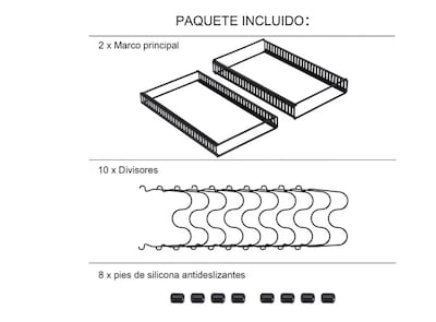 Foto 4 | Foto 4 | Organizador Xtellar Organizador De Sartenes Y Ollas Con 10 Divisores Color Negro