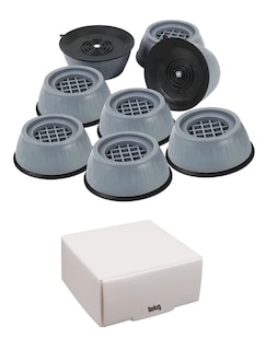 Foto 1 | Foto 1 | 8 Pcs Soporte De Lavadora Y Secadora Antisísmica Gris Negro