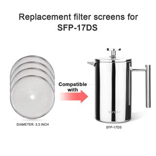 Foto 2 | Foto 2 | Pantallas De Repuesto Para Secura French Press De 500 Ml Y 350 Ml - Venta Internacional.