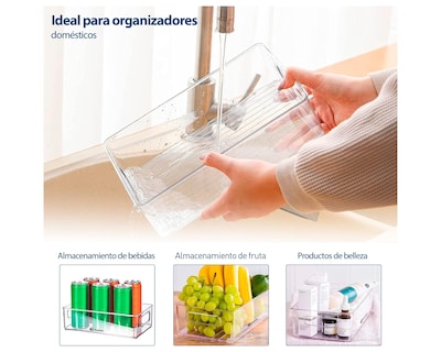 Foto 3 | Foto 3 | Set de 8 Organizadores para Refrigerador Bluelander de Acrílico Transparente 25.5 X 15.5 X 7.5 cm