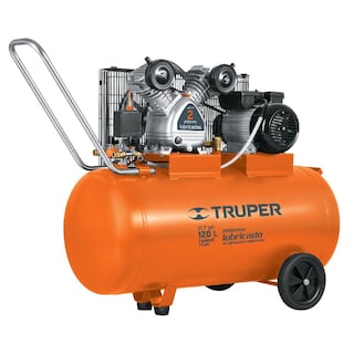 Foto 1 | Foto 1 | Compresor Horizontal 120 L Truper Comp-120LH color Naranja 4 HP 220 V