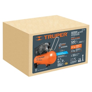 Foto 2 | Foto 2 | Compresor Horizontal 120 L Truper Comp-120LH color Naranja 4 HP 220 V