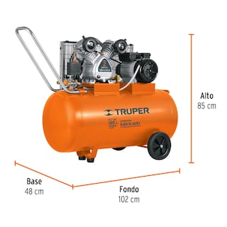 Foto 3 | Foto 3 | Compresor Horizontal 120 L Truper Comp-120LH color Naranja 4 HP 220 V