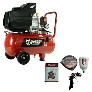 Foto 1 | Foto 1 | Compresor Swedish Husky Power con Capacidad de 25 Litros 2.5 Hp con Manguera y Pistola