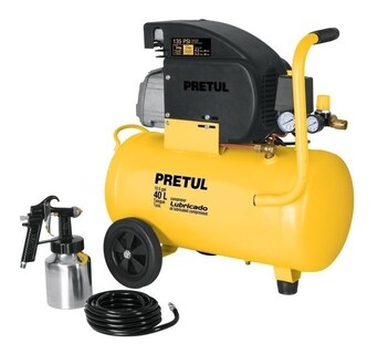 Foto 1 | Foto 1 | Kit Compresor 40 L Manguera De Pvc Y Pistola 22066 Pretul color Amarillo
