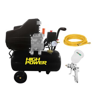 Foto 1 | Foto 1 | Compresor de Aire High Power 25 Litros + Pistola Gravedad + Manguera