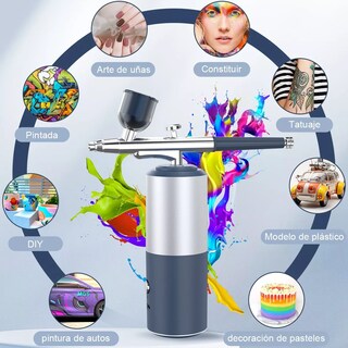 Foto 3 | Foto 3 | Kit De Aerógrafo Multiuso Inalámbrico C Compresor Recargable Eo Safe Imports Esi-17911 Multicolor