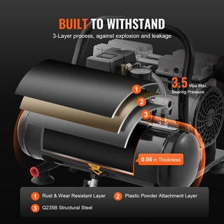 Foto 5 | Foto 5 | Compresor De Aire Vevor, Tanque De Acero De 1 Galón, 1 Hp, 1.5 Cfm, 120 V - Venta Internacional.