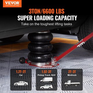 Foto 2 | Foto 2 | Air Jack Vevor, 3 Toneladas/6600 Libras, Triple Bolsa Air Jack Lift 15.75 - Venta Internacional.