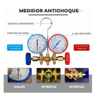 Foto 3 | Foto 3 | Juego Manómetros Refrigeración Eo Safe Imports Esi-2441-1 Multicolor