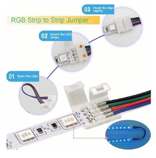 Foto 3 | Foto 3 | Kit Conectores de Broche para Unir Tira Led Rgb Eo Safe Imports Esi-141 color Blanco
