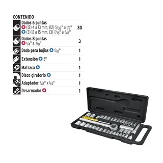 Foto 3 | Foto 3 | Dados y Matraca Eo Safe Imports ESI-3805 40 Piezas
