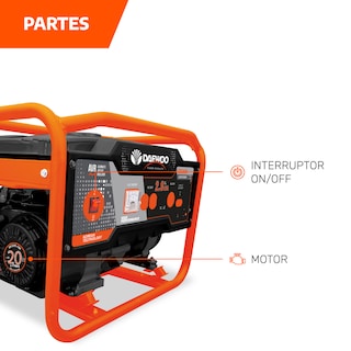 Foto 7 | Foto 7 | Generador Eléctrico A Gasolina Daewoo Gdk3000n Color Naranja Y Negro Gran Potencia Y Bajo Ruido 20l